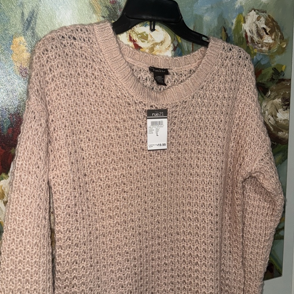Pink Tunic Sweater from Rue21 Size Large NWT - Picture 2 of 7